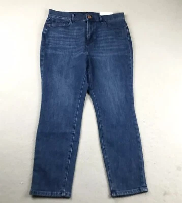 Ann Taylor Jeans Womens 12P Blue Denim Capri The Skinny NWT - Image 1 of 4