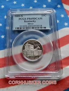2003-S KENTUCKY SILVER WASHINGTON QUARTER PCGS PR69DCAM ~ DEEP MIRROR SURFACE - Picture 1 of 2