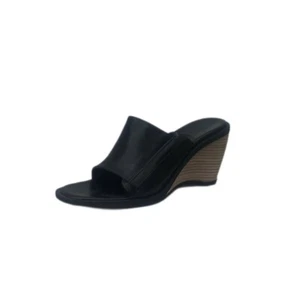 HOGAN sandali donna zeppa pull on pelle neri taglia US 9 EU 39 NUOVI CON ETICHETTE - Foto 1 di 5