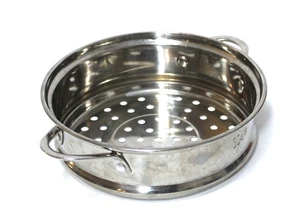 Metall Siebkorb Sieb Dampfgareinsatz zwei Griffe - Bild 1 von 5