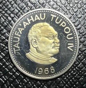 1968 Tonga 10 Seniti Proof Cameo Coin - Picture 1 of 2