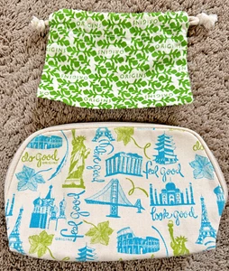 Origin Feel Good Live Good Do Good / Recycled Cotton Canvas Makeup Cosmetic bags - Picture 1 of 8