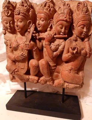 Temple Wall Frament Thailand Musician  (Reproduction) - Image 1 of 4