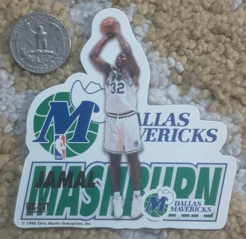Jamal Mashburn Dallas Mavericks NBA basketball die-cut Fridge Magnet NOS 1996 Cover