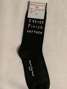 Foozys What'd You Say? Unisex Neuheit freche Crew-Socken ICH BEENDE NIE ETWAS - Bild 1 von 2