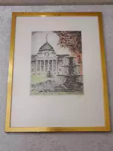 Iuzt3c - Incisione - Firmata - Colorata - Vintage - Wiesbaden Kurhaus - Bild 1 von 4