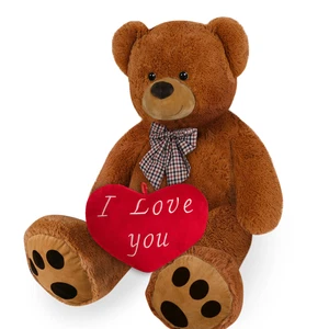MONZANA® Teddybär mit Herzkissen 50-175cm Geschenk Plüschbär Kuscheltier - Bild 1 von 9
