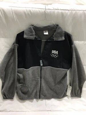 Equipo del Comité Olímpico de Estados Unidos Equipo de Estados Unidos Talla Grande Chaqueta Londres Polar 2012-¡NUEVA! Foto 1 de 4