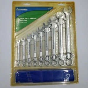 Vtg Sears Companion Tools 18 PIECE Combination Wrench Set SAE Metric w Pouch NEW - Picture 1 of 13