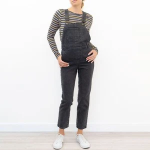 White Stuff Dungarees Womens Black Dahlia Denim Casual Sleeveless Jumpsuit - Picture 1 of 6