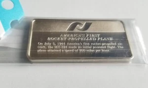 Franklin Mint Off. Air&Space Ing  America's1st Rocket Propelled Plane Is.48 5839 - Picture 1 of 4