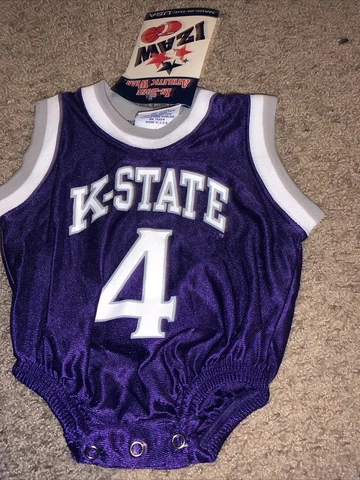 *NEW* Kansas State Wildcats Youth One piece Jersey 0-3 Months #4 Cover