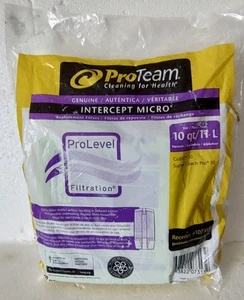 10 Pack 107313 ProTeam Intercept Micro Filter Bags 10qt Fits Super Coach Pro 10 - Picture 1 of 4