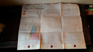 1881 MANUSCRIPT INDENTURE - MARINE PARADE HEENE WORTHING SUSSEX - MAP/PLAN - Picture 1 of 14