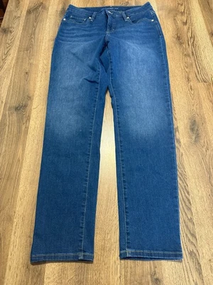 Style & Co. Jeans, para mujer talla 10, azul, denim, pierna ajustada, tiro medio, bolsillos Foto 1 de 4