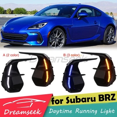 Pair LED Daytime Running Light For Subaru BRZ 2022+ DRL Fog Lamp w/ Turn Signal - Image 1 of 4