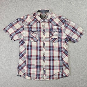 Camicia uomo casual con bottoni BKE vintage 1967 XXL cotone a quadri - Foto 1 di 7