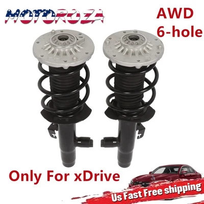 For BMW AWD F30 F31 F32 328d 330i 428i 435i Pair Front  Struts Assys w/ EDC - Image 1 of 4