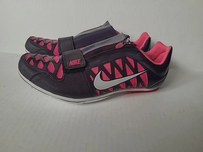 NUEVO Nike Zoom LJ 4 Salto Largo Hombres 11 Mujeres 12.5 Zapatos de Atletismo Rosa Púrpura Foto 1 de 4