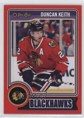 2014-15 O-Pee-Chee Wrapper Redemption Red Border Duncan Keith #481 Salón de la fama Foto 1 de 2