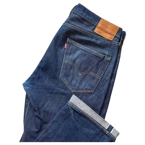 Levi's 501 Made in USA Premium Selvedge Jeans W36 L34 Red Tab Indigo F/S - Picture 1 of 11