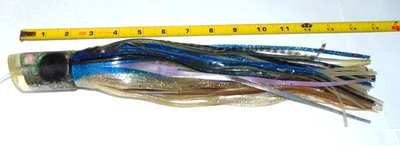 Vintage Black Bart HAND SIGNED Fishing Lure Trolling Tuna Marlin Mahi Slant Head - Image 1 of 4