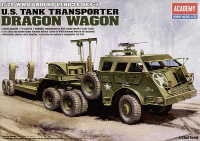 Academy 13409 U.S. TANK TRANSPORTER DRAGON WAGON SCALA 1:72 - Immagine 1 di 4