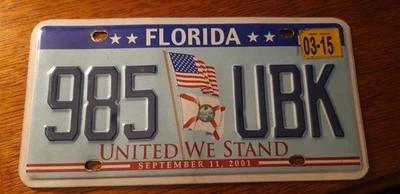 plaque immatriculation américaine Floride usa american license plate Florida - Photo 1/4
