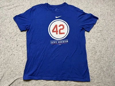 Brooklyn Dodgers Shirt Mens XL Blue Jackie Robinson 42 MLB Baseball Nike Tee - Image 1 of 4