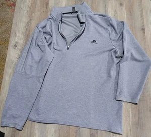Adidas Gris 1/4 Cremallera Ropa Activa Chaqueta Ligera Para Hombre 2XL - Imagen 1 de 3