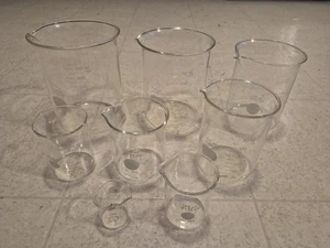 Pyrex N0. 1000er Set 8 Becherglas 20ml 100ml 250ml 300ml 800ml 1000ml - Bild 1 von 6