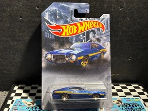 1/64 HOT WHEELS AMERICAN STEEL 1972 GRAND TORINO SPORT 6/10 BLUE - Picture 1 of 2