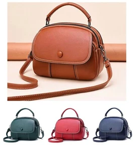 Precioso bolso de mano de cuero sintético con forma redonda y redonda pequeña para mujer - Imagen 1 de 19