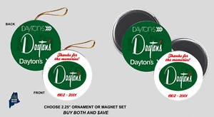 DAYTON'S Christmas Ornament - Collectible Logo Vintage Defunct Retail Daytons MN - Picture 1 of 1