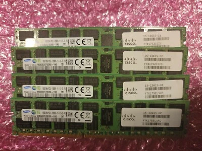 4 - 16GB Cisco 64GB TOTAL UCS 15-13615-02 MEMORY MODULE. FREE SHIPPING  - Image 1 of 4