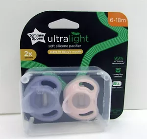 Tommee Tippee Ultra-Light Silicone Pacifier, 6-18m, 2-Count, Sterilizer Box - Picture 1 of 2