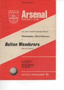 Arsenal v Bolton Wanderers 1966/67 FA Cup 4th Round Replay - Bild 1 von 1