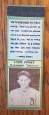 1935 BASEBALL MATCHBOOK COVER: LOUIS FINNEY PHILADELPHIA A'S DIAMOND MATCH -D2