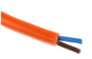 2 Core, Orange PVC Power Cable +70°C, 3182Y - Picture 1 of 1