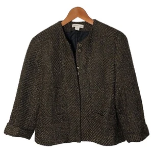 Coldwater Creek Damen Wollmischung Tweed Jacke Größe SM strukturiert Orig 149 $! - Bild 1 von 6