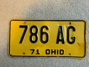 Vintage 1971 OHIO LICENSE PLATE - Picture 1 of 2