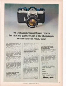 Honeywell Pentax Spotmatic 1970 cámara de 35 mm anuncio impreso - Imagen 1 de 1