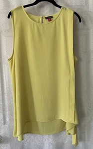 VINCE CAMUTO Women's XL Side Tie Sleeveless Keyhole Cutout Top Blouse EUC - Picture 1 of 8