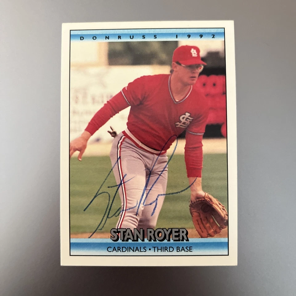 STAN ROYER 1992 DONRUSS AUTOGRAPHED SIGNED AUTO BASEBALL CARD - Image 1 of 1