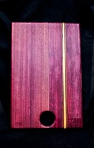 Handcrafted Solid Wood Bread Board - Purpleheart, Walnut and Maple - Picture 1 of 1