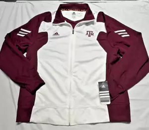 Texas A&M Aggies Adidas Jacket Mens Medium Performance Embroidered New with Tags - Picture 1 of 10