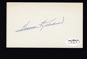 Harmon Killebrew Autographed 3x5 Index Card JSA - Picture 1 of 2