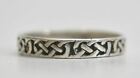 Celtic band slender Irish knot ring sterling silver thumb men women Size 12.75