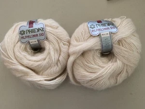 Yarn 2 Phildar Alpalima 310 cream color 60/40 Alpaca/Acrylic Blend 50g Ball NOS - Picture 1 of 1