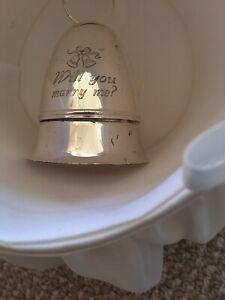 Engagement Ring Box Silver Engraved With Basket~New~